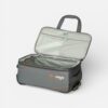 Trasaga Odessy grey trolley duffle bag open showing wet pouch and inner compartments