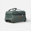 Trasaga Odessy teal trolley duffle bag three quarter angle with premium detailing