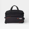 Expandable zipper section of Trasaga trolley duffle bag in black color