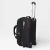 Trasaga black trolley duffle bag with wheels and telescopic handle